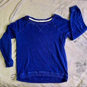 Aerie Blue Scoop-neck Sweatshirt